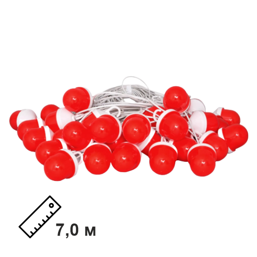Сигнальная гирлянда из фонарей ФС-12 с шагом 7,0 м